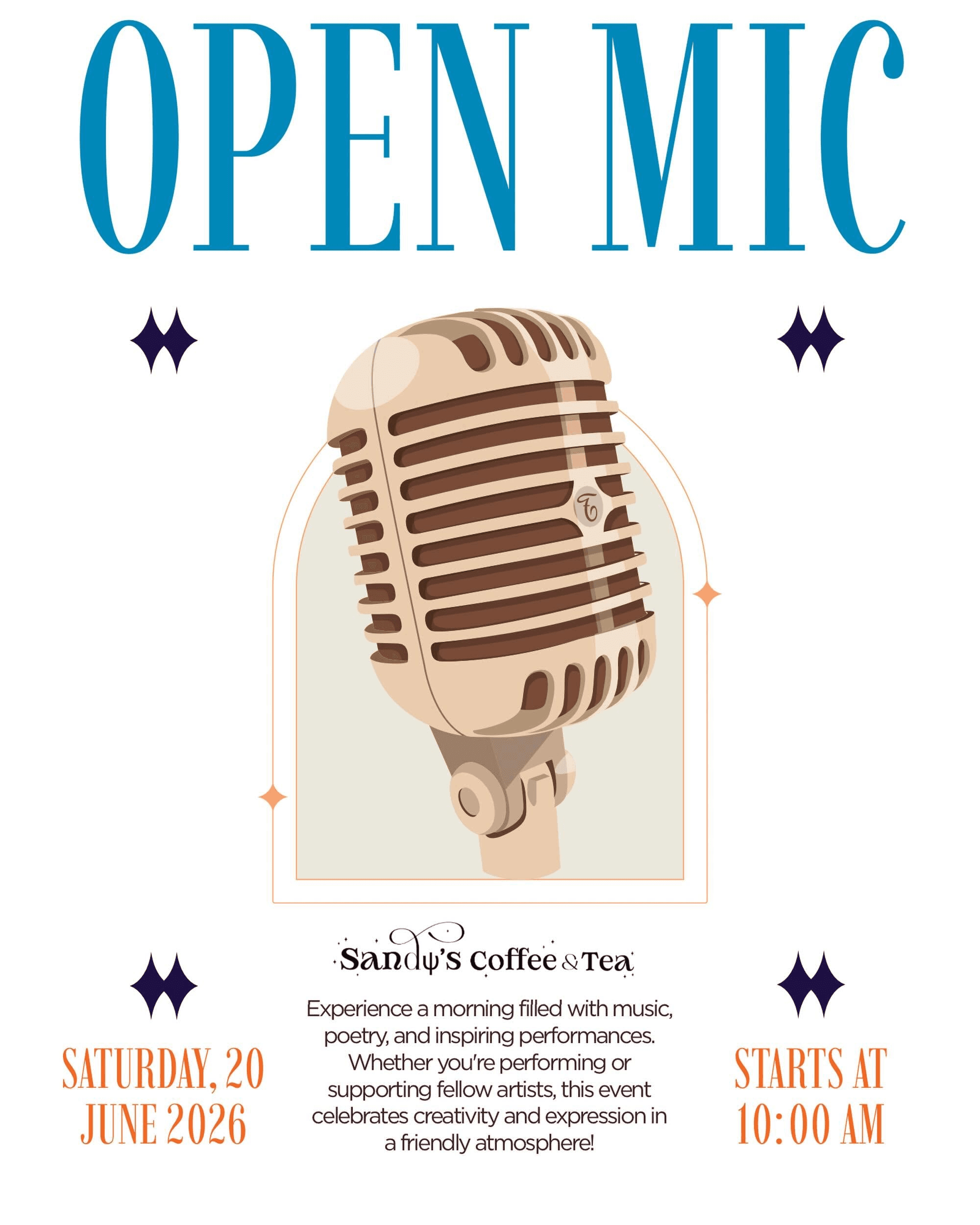 Sandy's Coffee & Tea - Open Mic