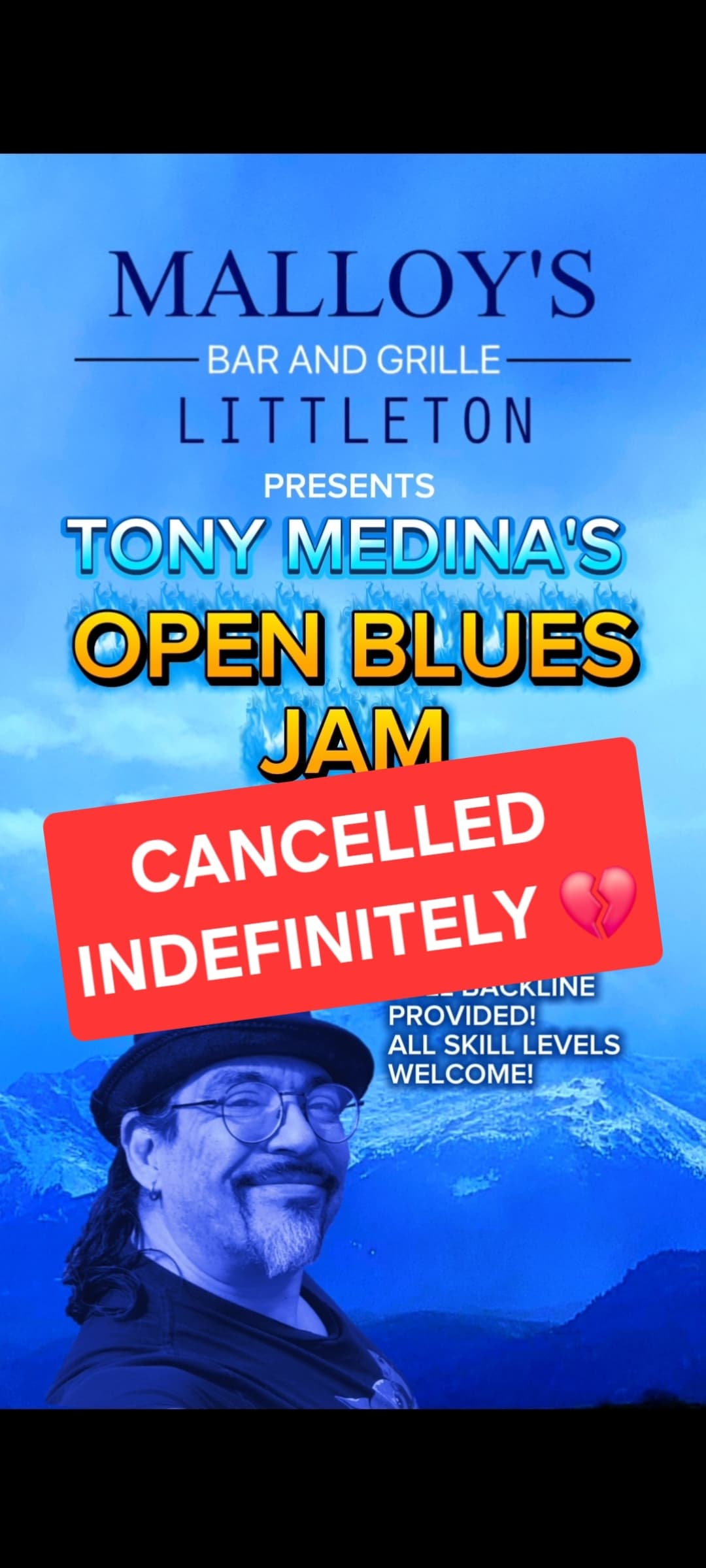 *CANCELLED INDEFINITELY *Tony Medina's Wednesday Night Open Blues Jam