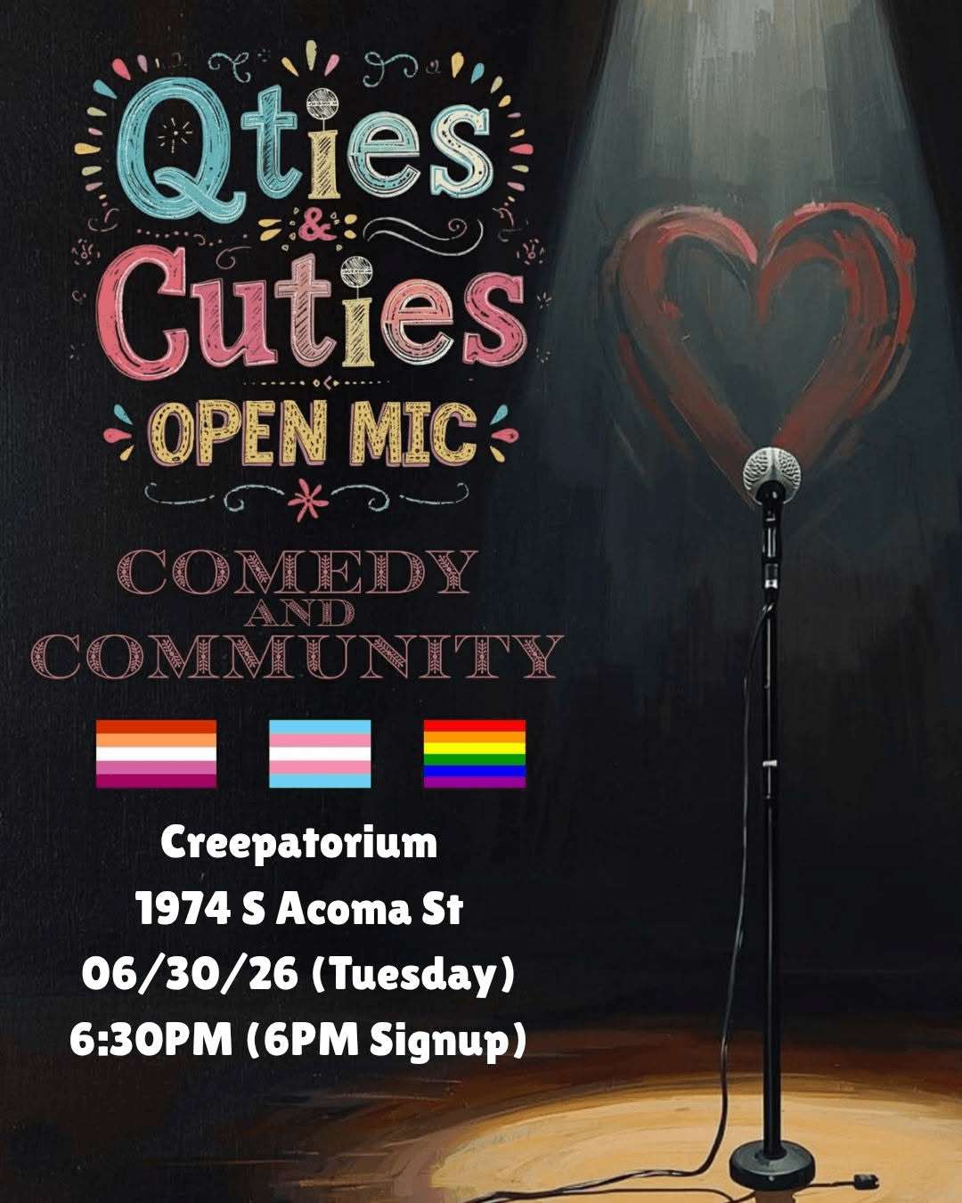 Qties & Cuties Open Mic