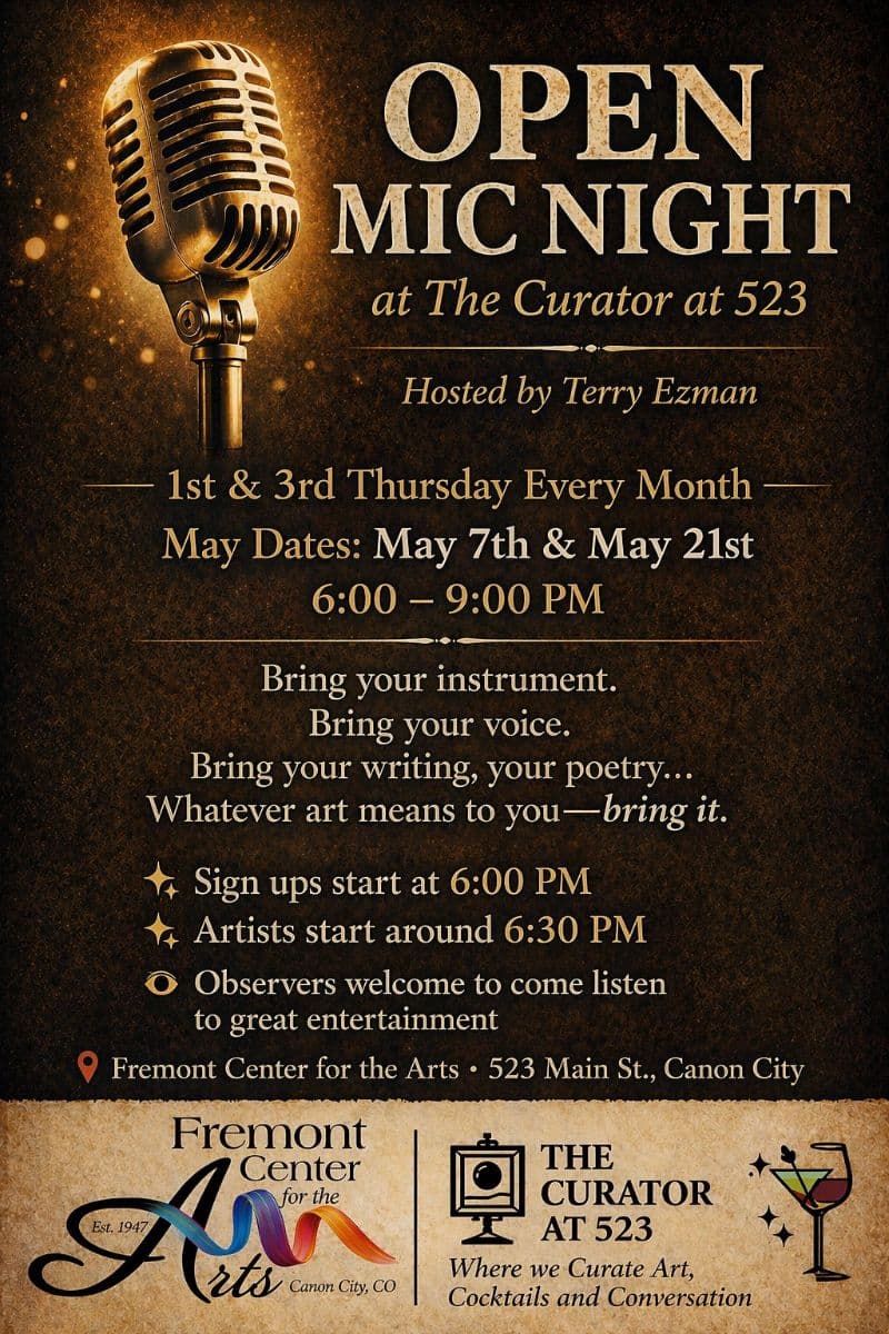 Freemont Center - The Curator at 523 - Open Mic