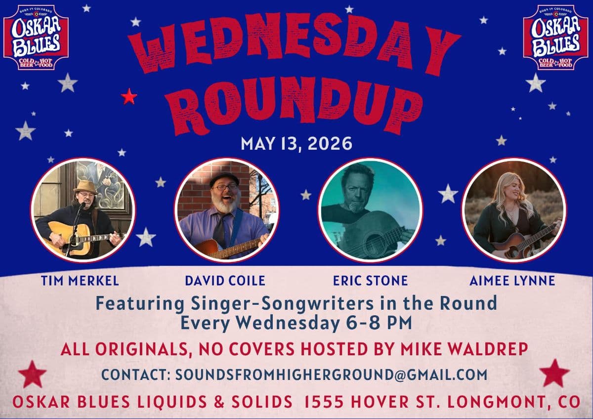 Oskar Blues - Longmont - Wednesday Songwriter Roundup