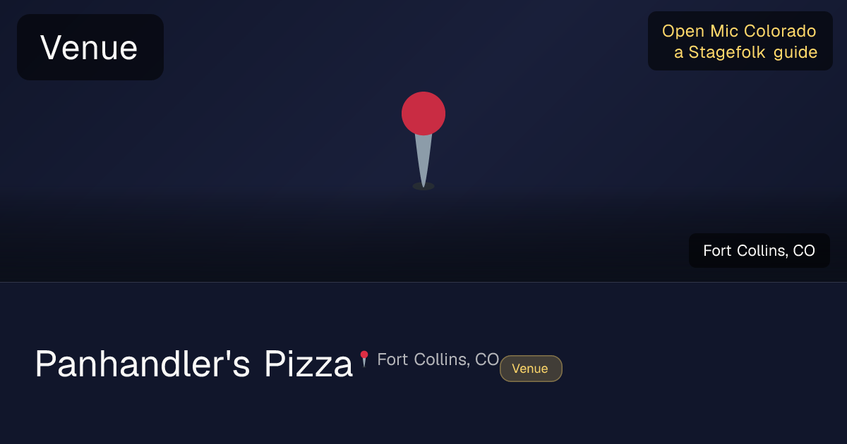 Panhandler's Pizza | Open Mic Colorado
